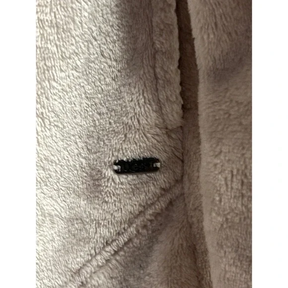 UGG Hooded Miranda Robe Plush Cardigan‎ Cozy Loungewear Spa Moonbeam Taupe LG - Picture 4 of 10